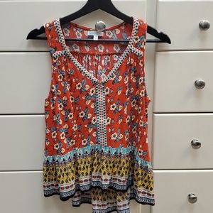 Tiered floral tank top